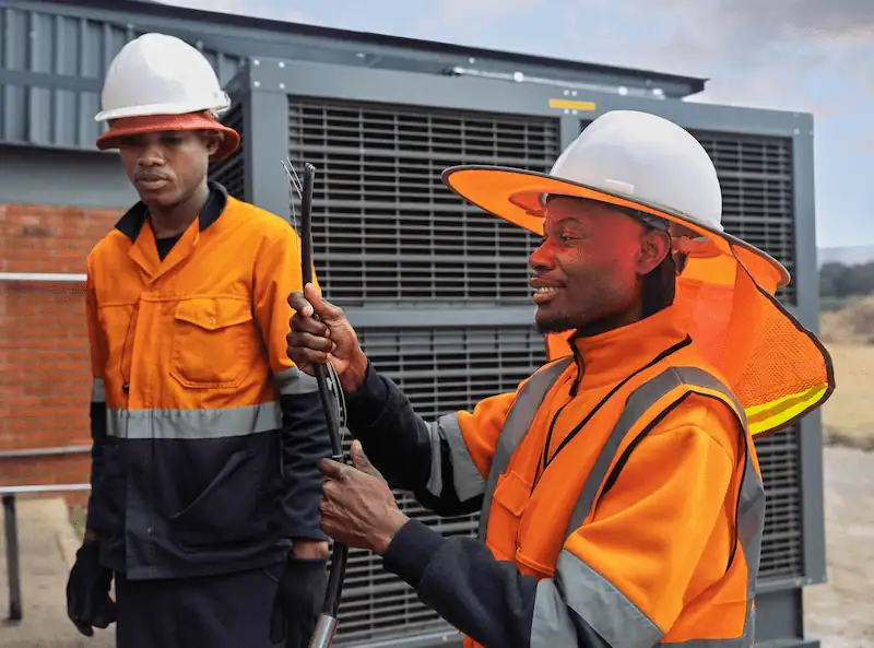 Fire safety technician in uniform